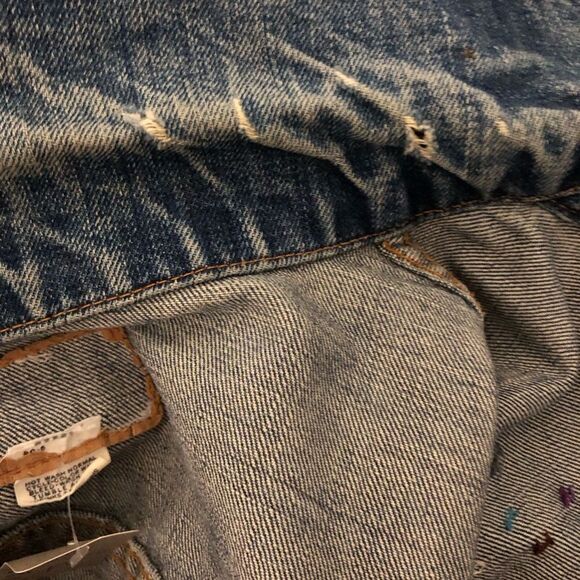 Levi’s Vintage Embellished Denim Jacket Buttons & Beads Size Large - Picture 8 of 11
